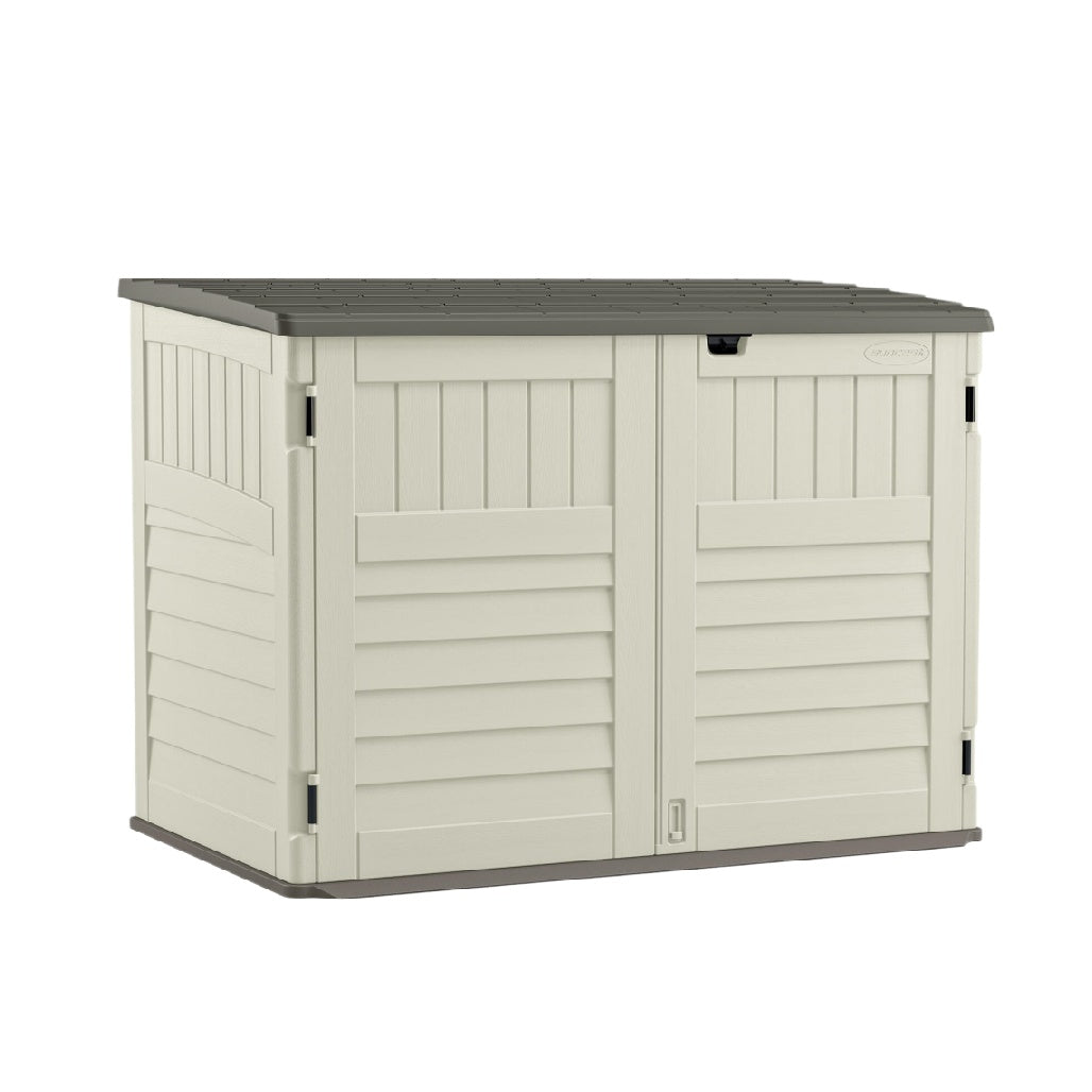 Coffre de rangement extérieur en résine - pour jardin ou balcon - 145 x 75 x 85