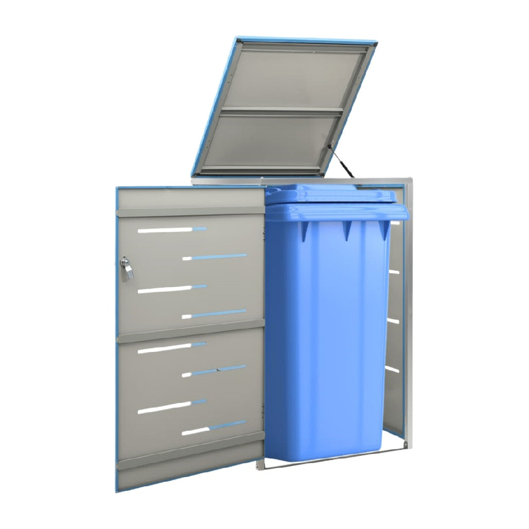 Cabinet de rangement pour poubelles en métal - 90 x 70 x 115
